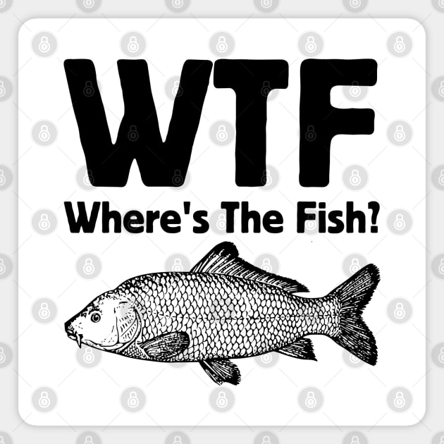 WTF Where's The Fish Magnet by HobbyAndArt